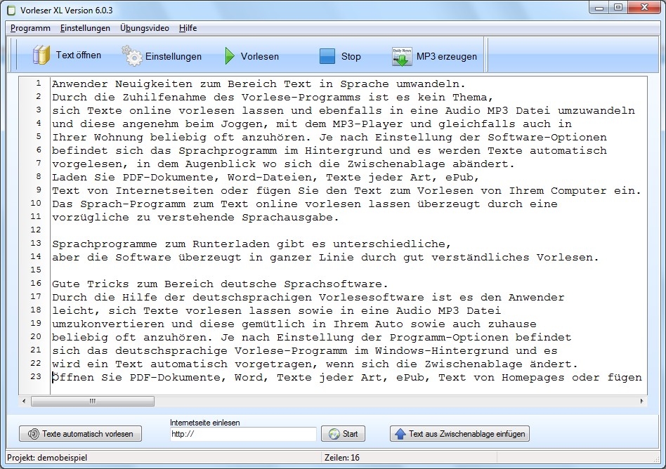 Vorlesesoftware
